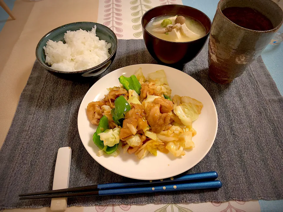 2023/1/21 晩酌セット🍶後の晩ご飯は、回鍋肉✋|ひーちゃんさん