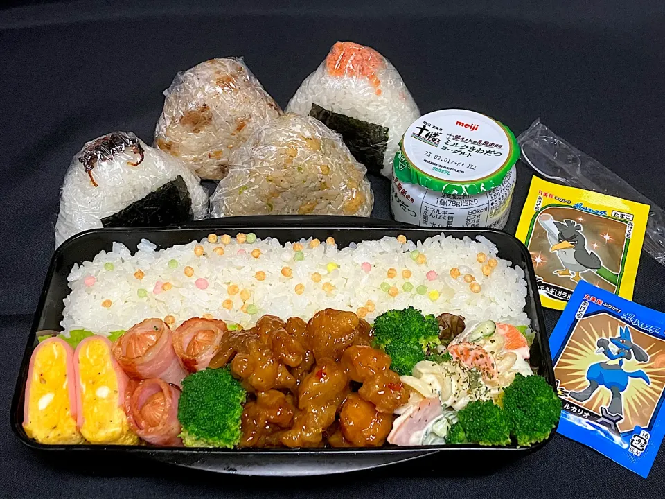 24長男お弁当🍱メインはオレンジチキン🍊|まめりんさん