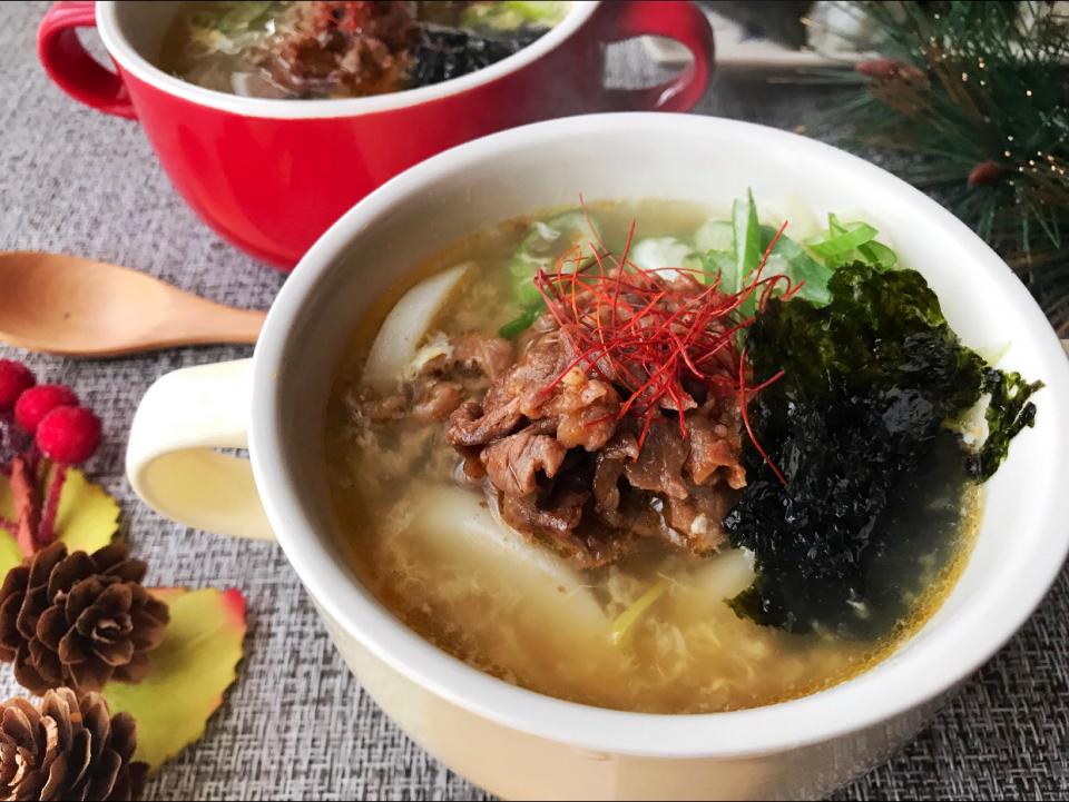 韓国のソルラルお祝い㊗️トックク(お餅のスープ)