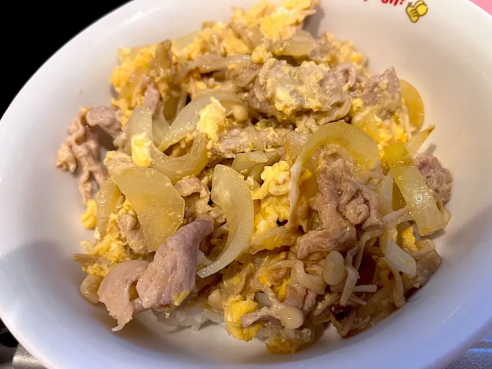 豚肉と卵とじ丼|hnmomamさん