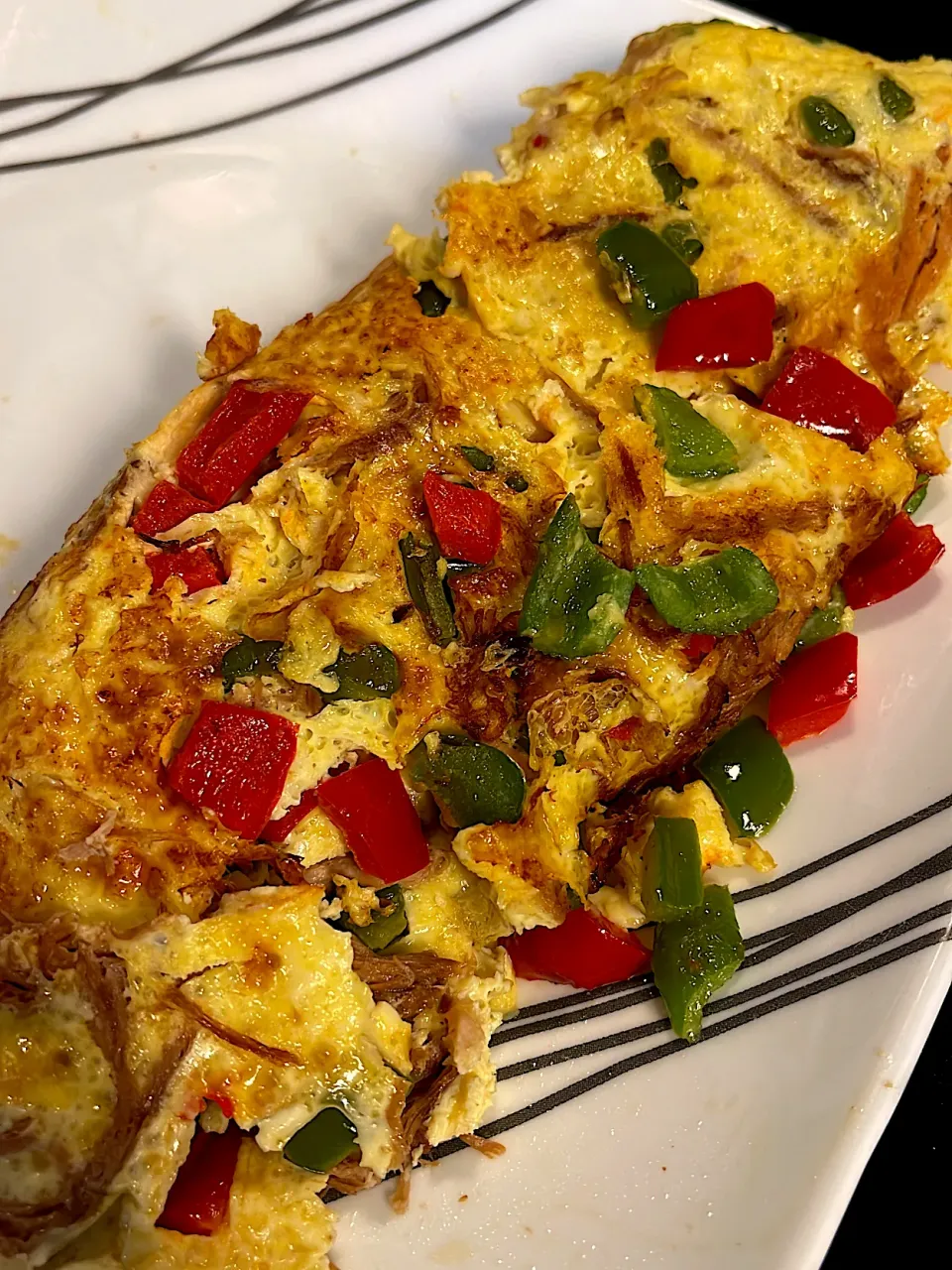 Snapdishの料理写真:Philly cheese omelet|Marnelli Dela Cruz Hollandさん