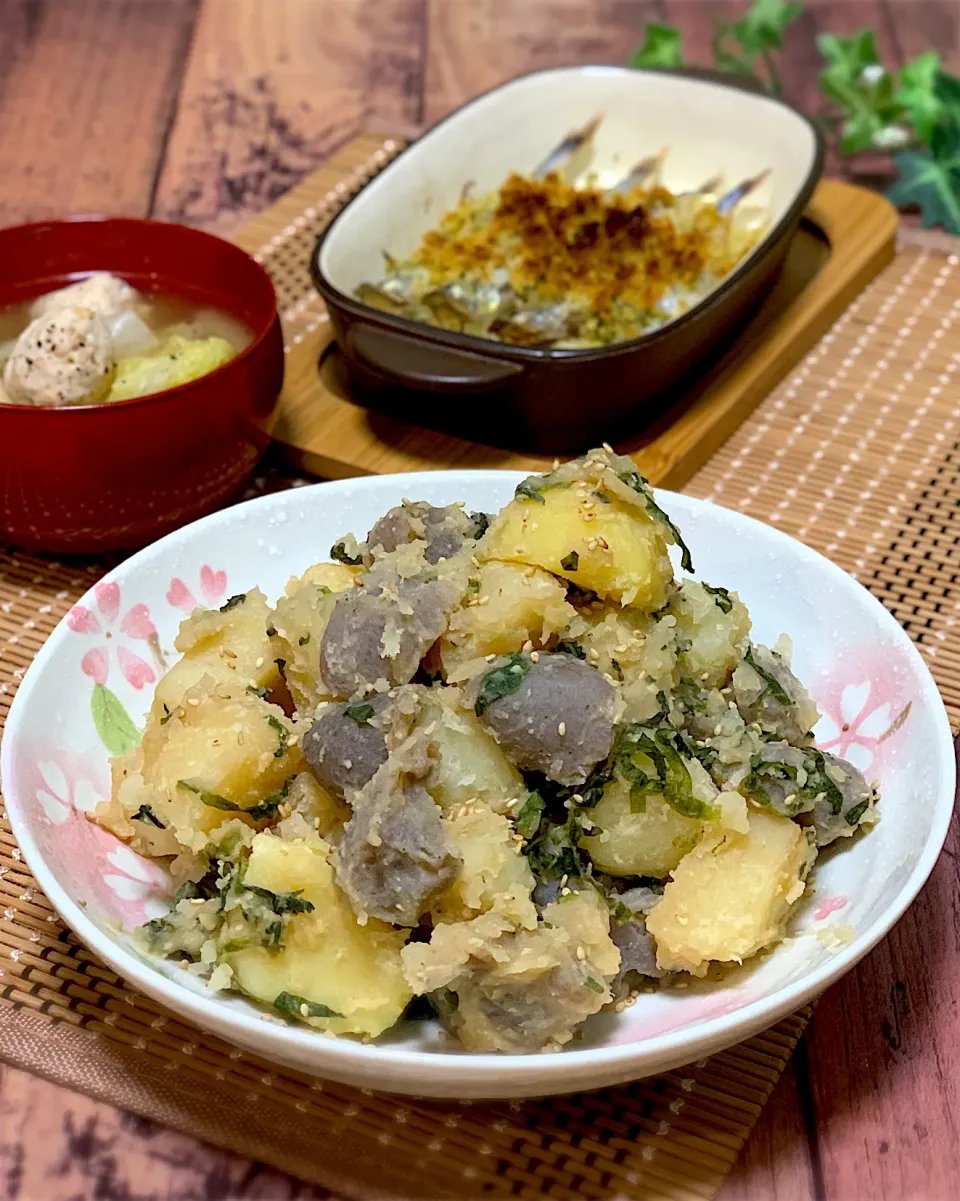 じゃがいもとこんにゃくの味噌煮|あゆさん