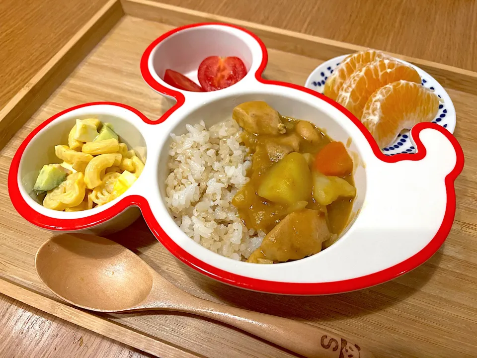 チキンカレー　むすこごはんよる|かぼちゃんさん