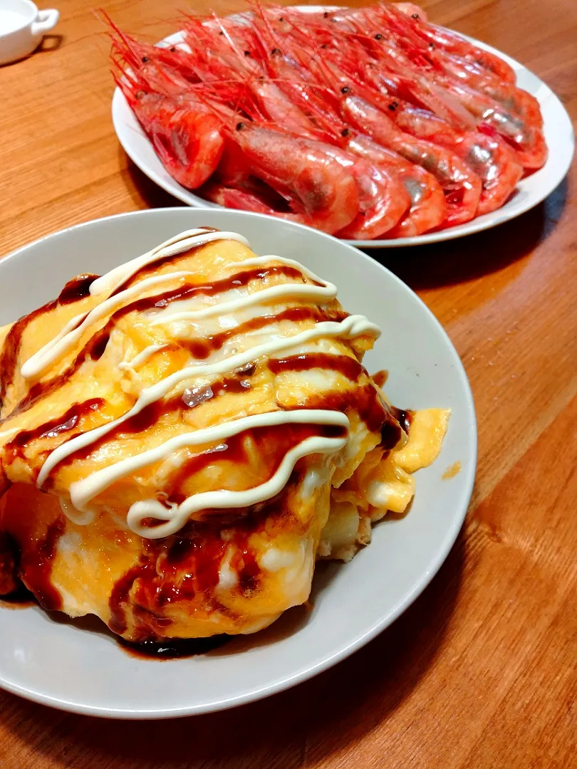 Snapdishの料理写真:ポテトサラダ&甘エビ ドド～ン|pigmegさん