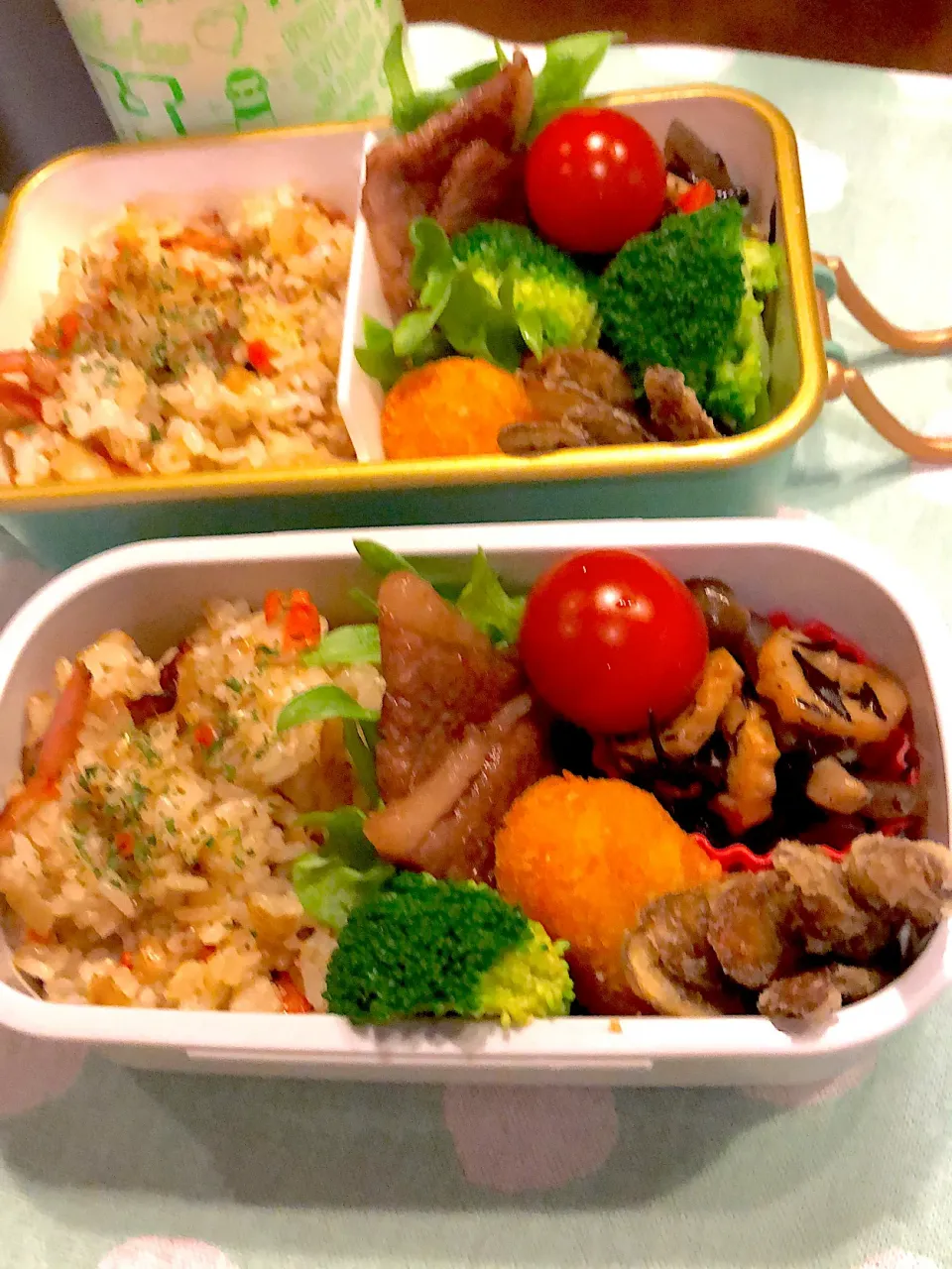 2023.1.24  ＊今日のお弁当＊炒飯＆ごぼうの唐揚げ＆具だくさんのひじき煮＊|rinrin*mama*さん