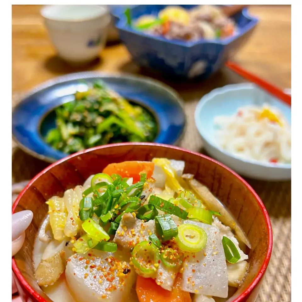 我が家の豚汁定食|じゅんさん