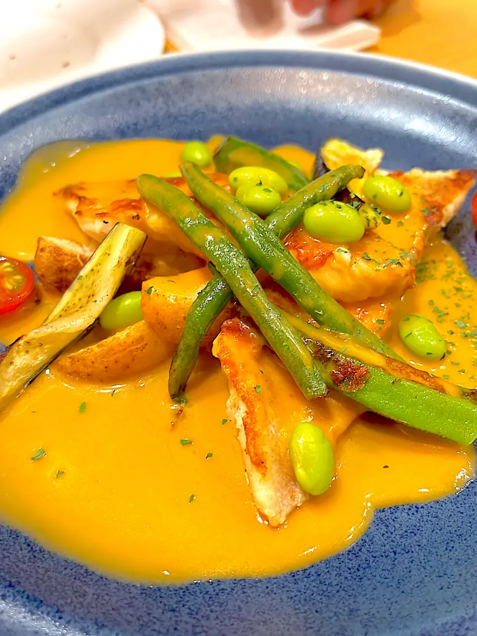 White fish with uni sauce|Imeeさん