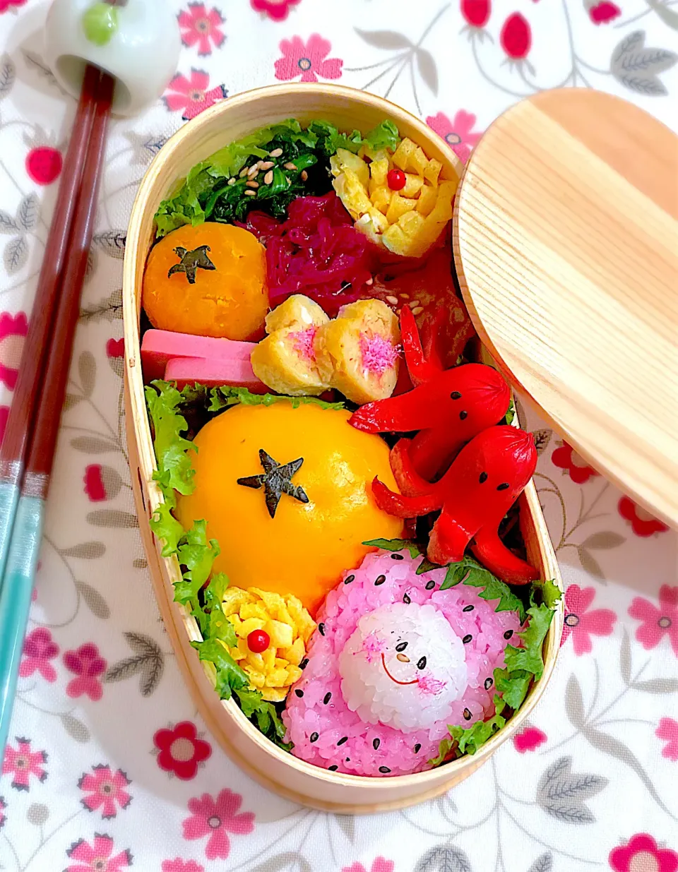 みかんおにぎり🍊🍙といちご🍓🍙のお弁当🥰|AXさん