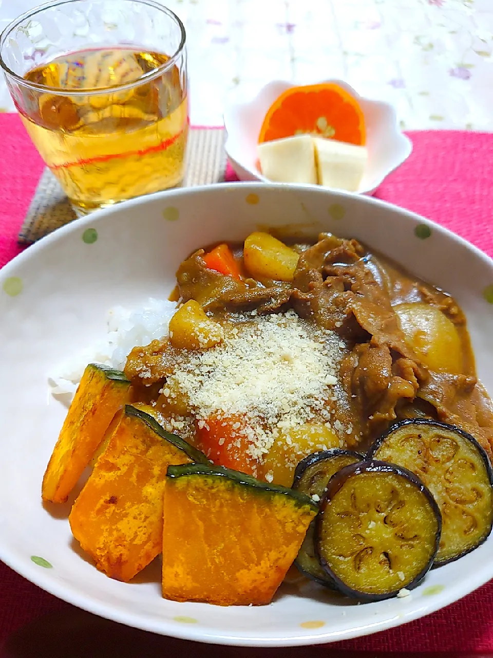 野菜トッピングカレー
　
雪で買い物行けず
テキトーにつくりました|🍒ふみりん🍒さん