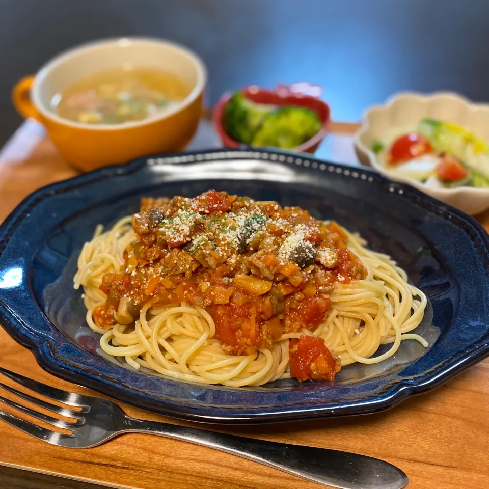 野菜たっぷりミートソーススパゲッティ|ちぐあささん