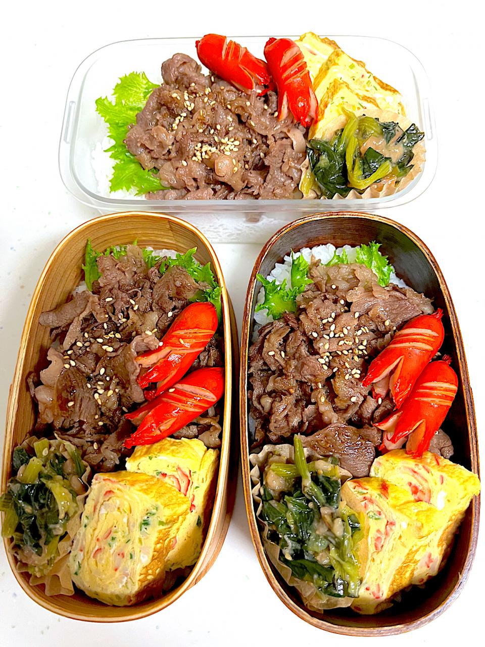 2023.1.26 高3長女、高1次女、夫弁当〜♡