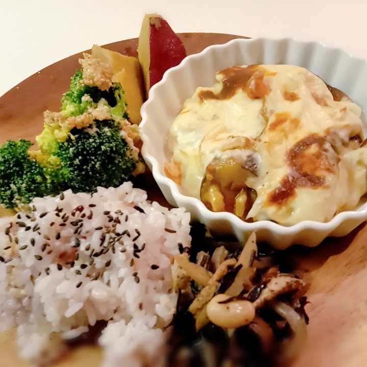今日の夕飯〜なすのグラタン〜カフェ風