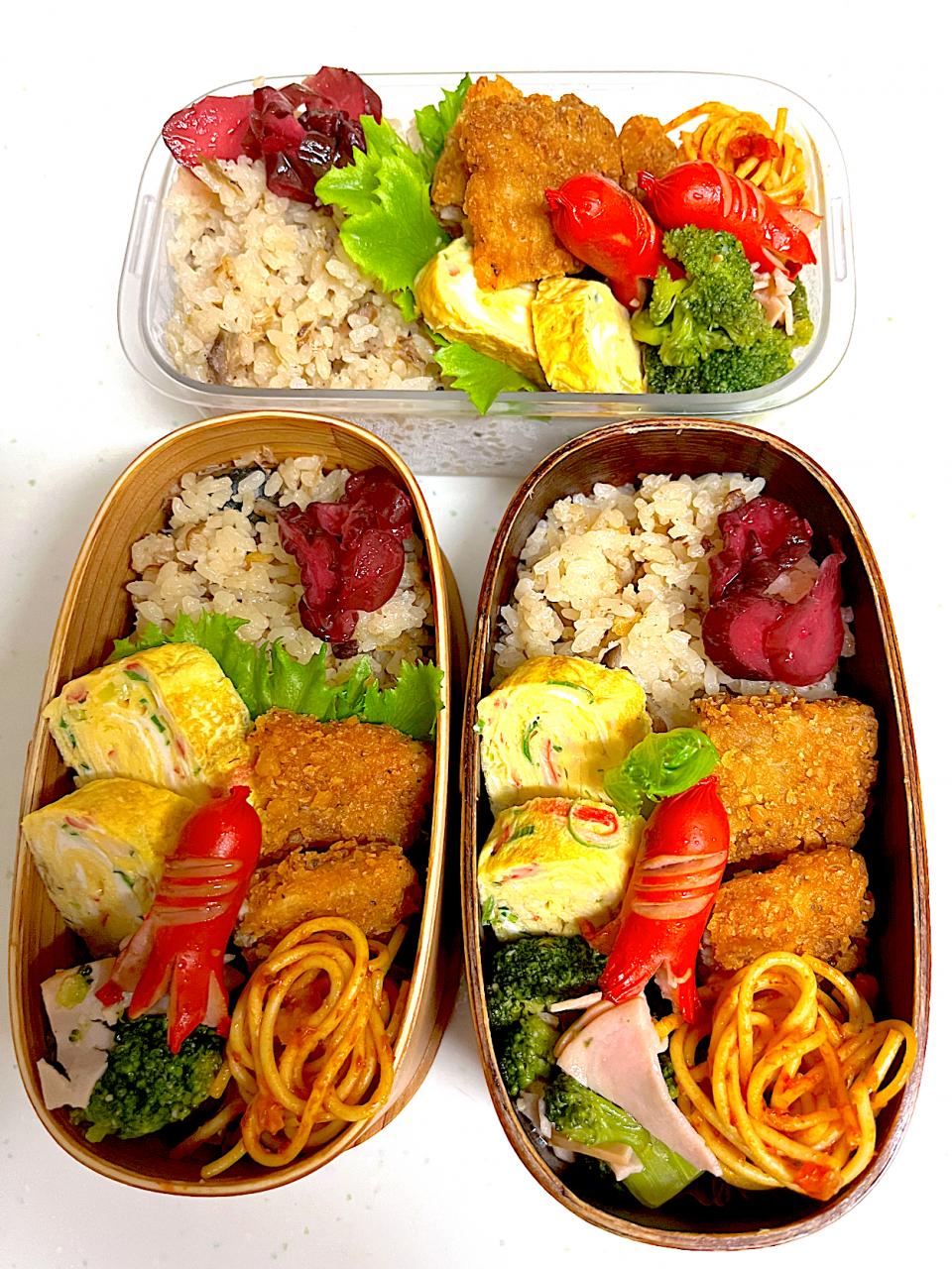 2023.1.27 高3長女、高1次女、夫弁当〜♡