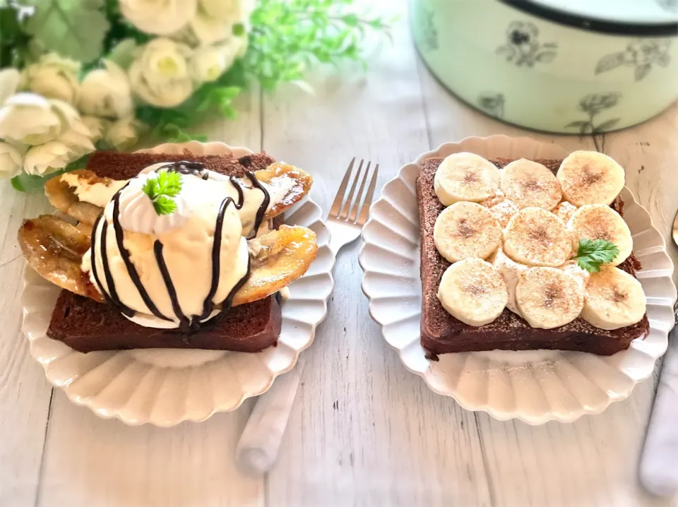 また生チョコ食パンアレンジです〜(∩ˊᵕˋ∩) .ﾟ♡|sucreroomさん