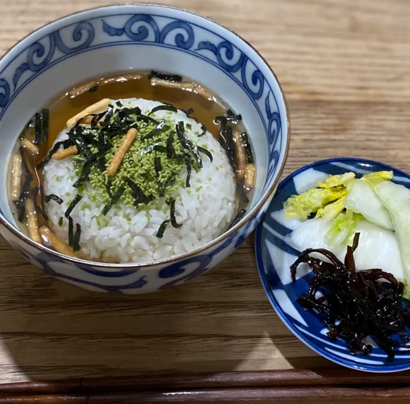 お茶漬けで夜食・・|ばくあんしゃさん