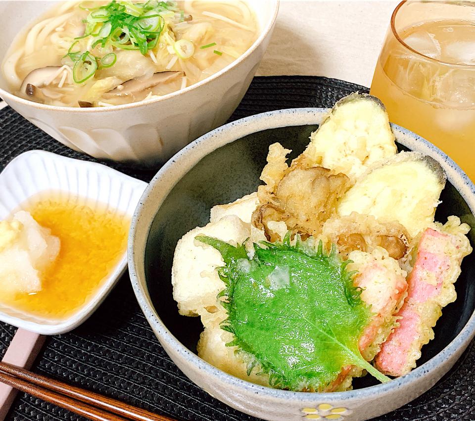 揚げ出し豆腐と天ぷら