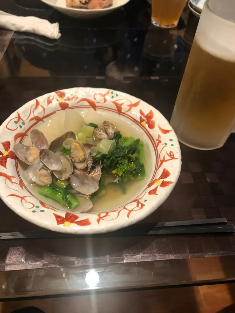 アサリと野菜の酒蒸し|ビアー大好きさん