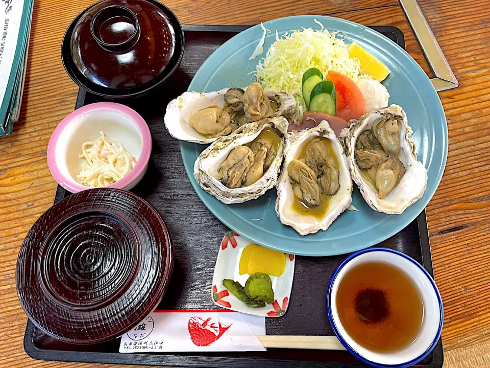 牡蠣のガーリックバター焼き定食|コージ💫さん