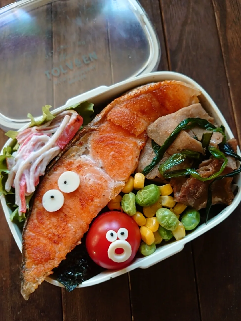 漢の…次女用🍱シャケがメインの海苔弁当|ᵏᵒᵘさん