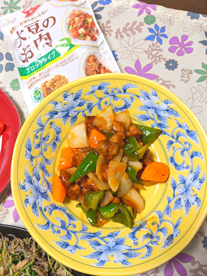 大豆ミートの酢豚