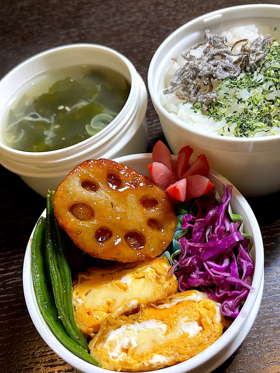 蓮根のはさみ焼き弁当|雑草シェリーさん