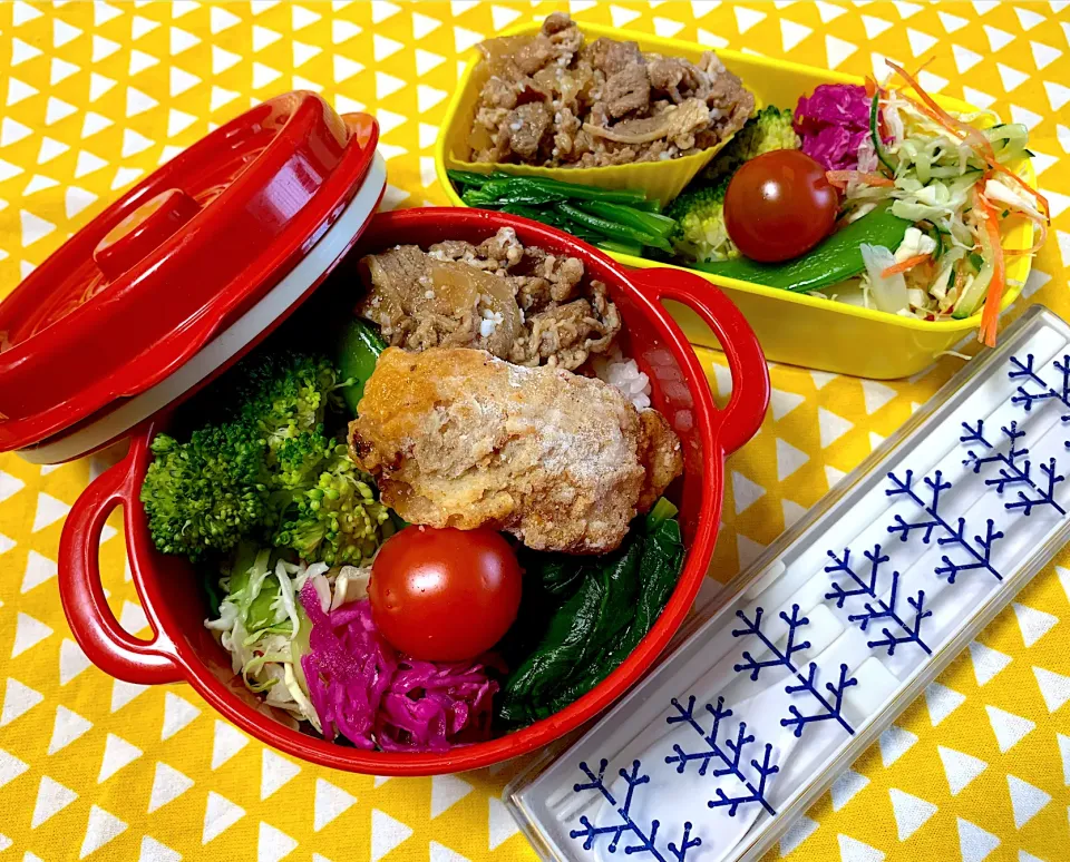 Snapdishの料理写真:自分と旦那のお弁当🍱|がおりんさん