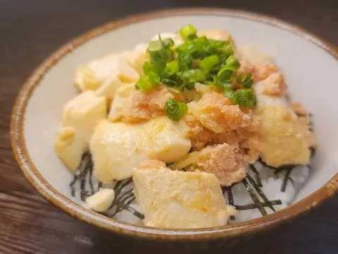 Snapdishの料理写真:無限飯（悪魔のガリバタ明太豆腐飯）|ヤマサ醤油公式アカウントさん