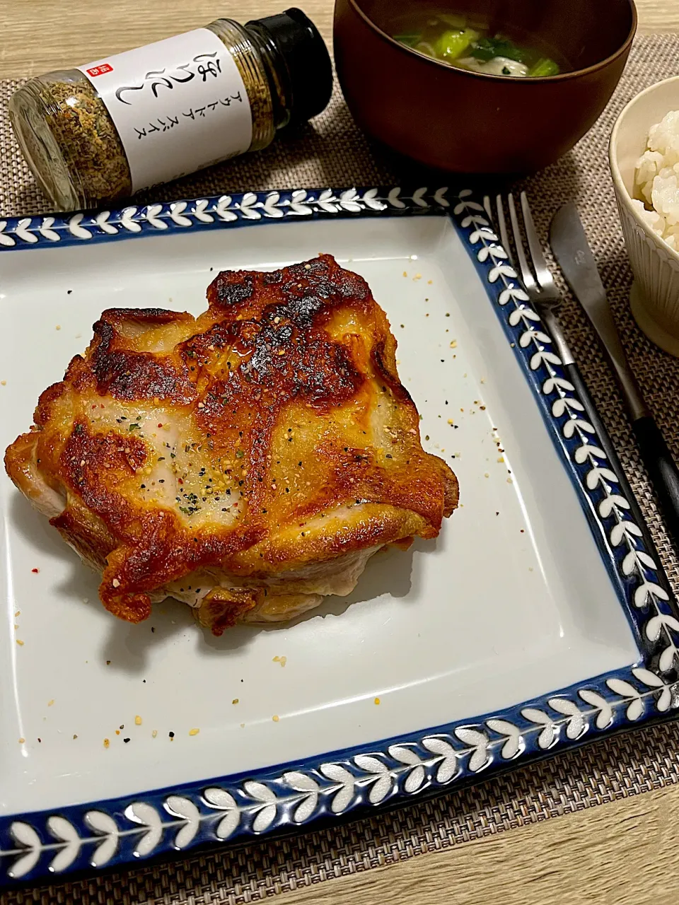 Snapdishの料理写真:今日の夜ごはん~パリパリチキンステーキ~|ゆかｕさん