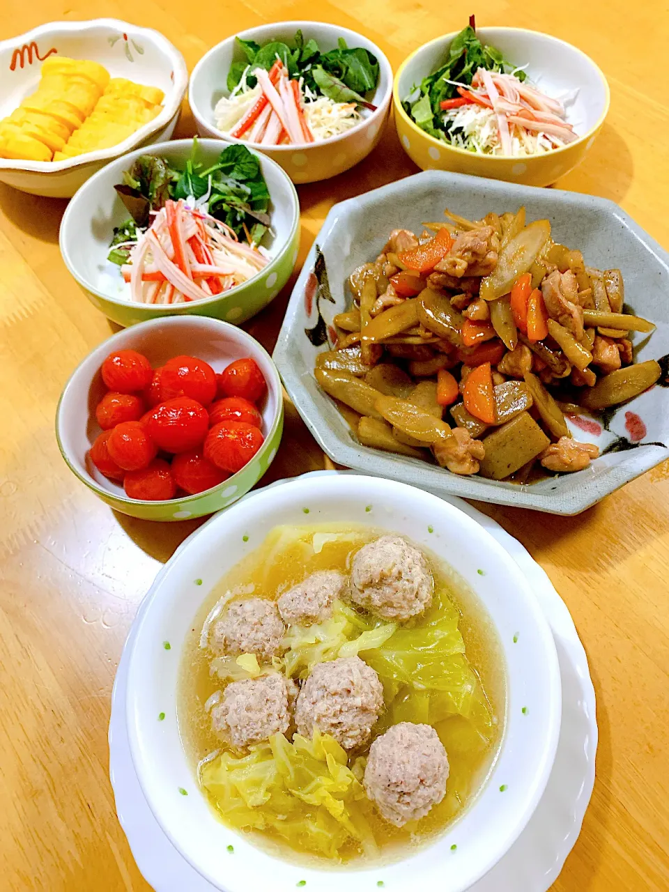 Snapdishの料理写真:【ロールキャベツもどき＆鶏もも肉と根野菜の煮物】|yuko.ｾﾝｾｲ🍒《ひなた♡ぼっこ》さん