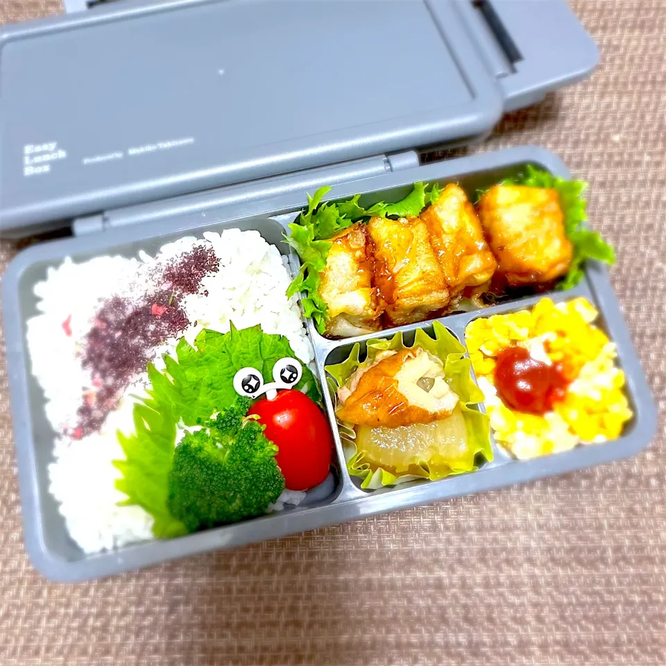 SJK弁当🍱〜揚げシュウマイ・スクランブルエッグ・鶏大根・🥦|華恋さん