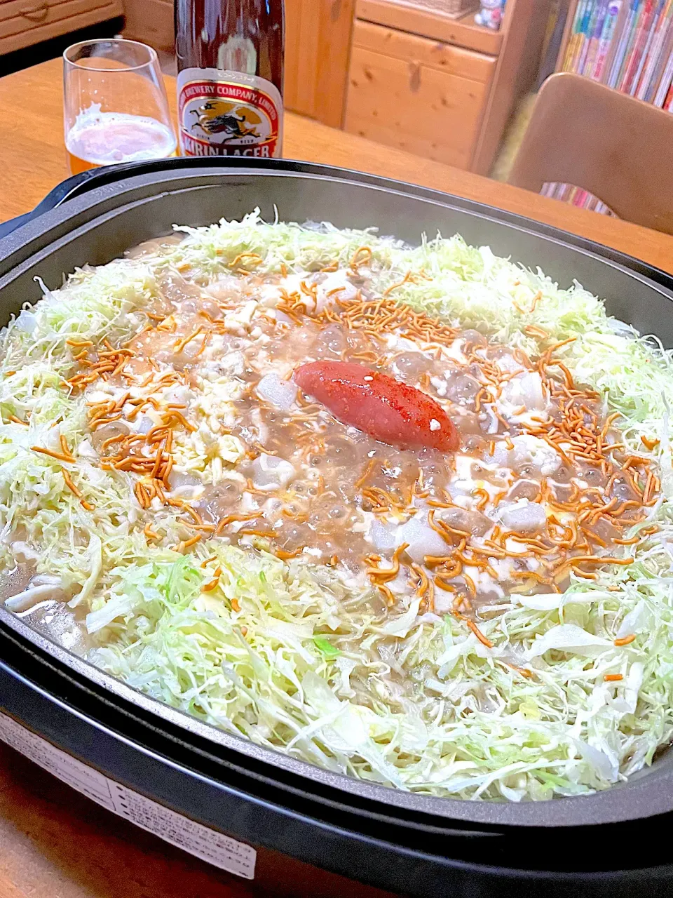 由美さんの料理 これ！うま‼︎つゆでもち明太子チーズもんじゃ焼き😋|おかちさん