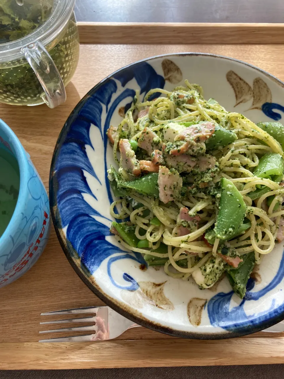 枝豆とベーコン入りジェノベーゼ|なつこいっきママさん