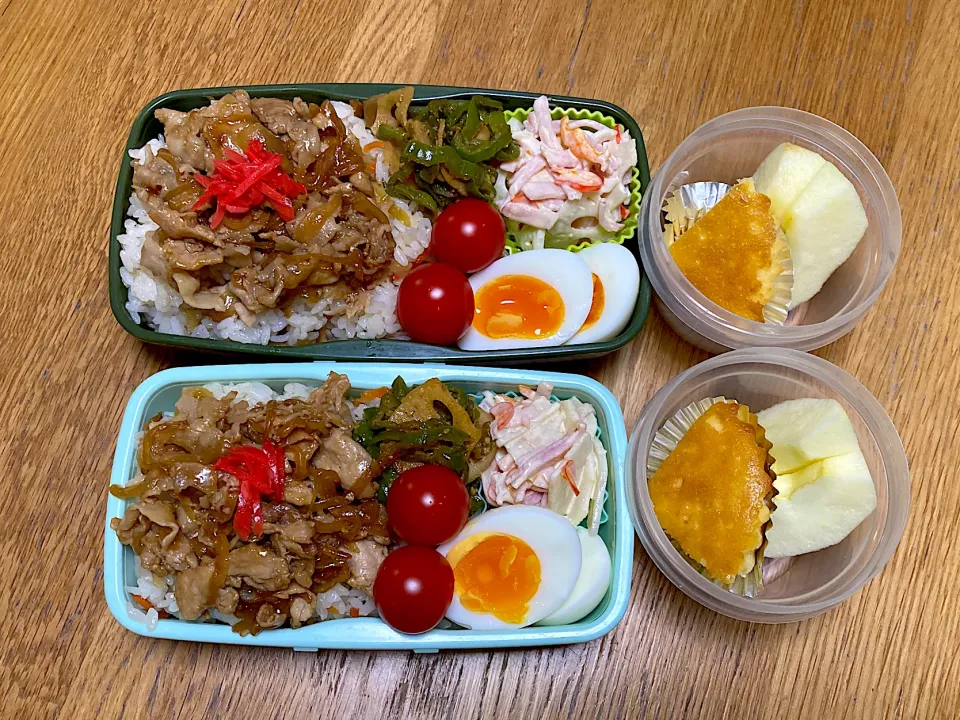 Snapdishの料理写真:豚甘辛炒め丼弁当|ゆさん