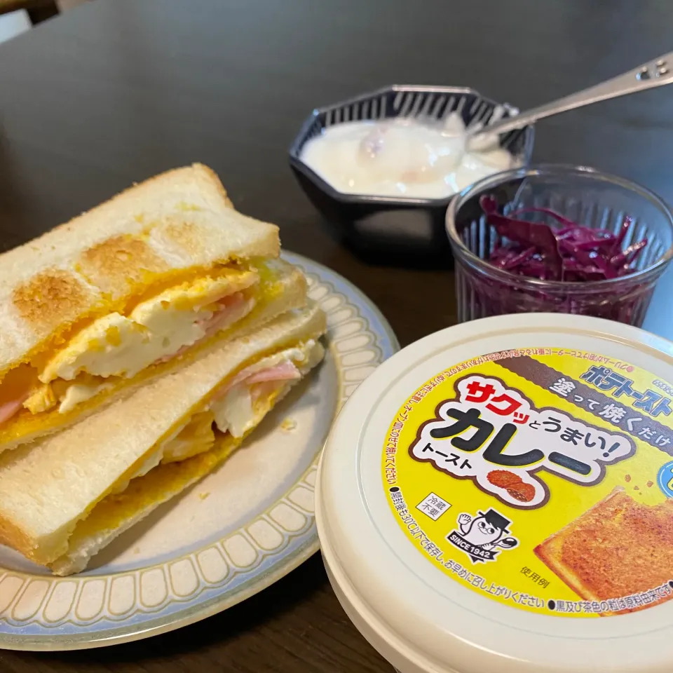 カレーたまごチーズサンド|ちぐあささん