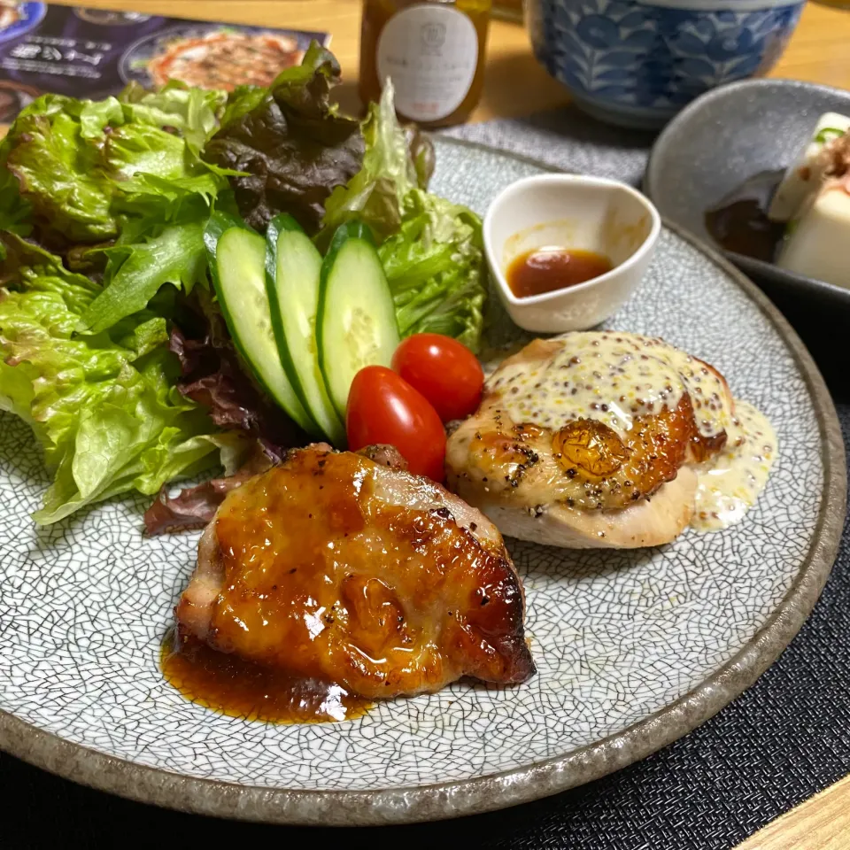 甘こうじ漬けハーブグリルチキン　梅のコンフィチュールソース&甘酒マヨマスタードソース|sakurakoさん