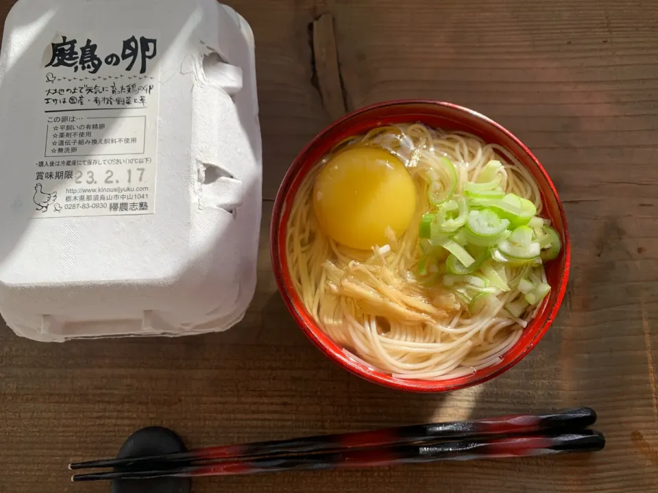 月見素麺　【葛そうめんと平飼いたまご】|KimaLABOさん