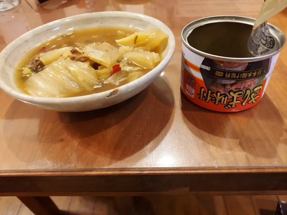 鯖缶と白菜煮込み|かつ～やさん