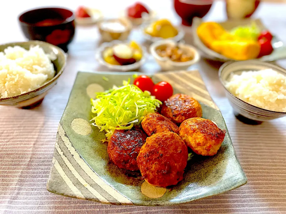 つくねの照り焼きと明太チーズだし巻き玉子|ゆかりさん