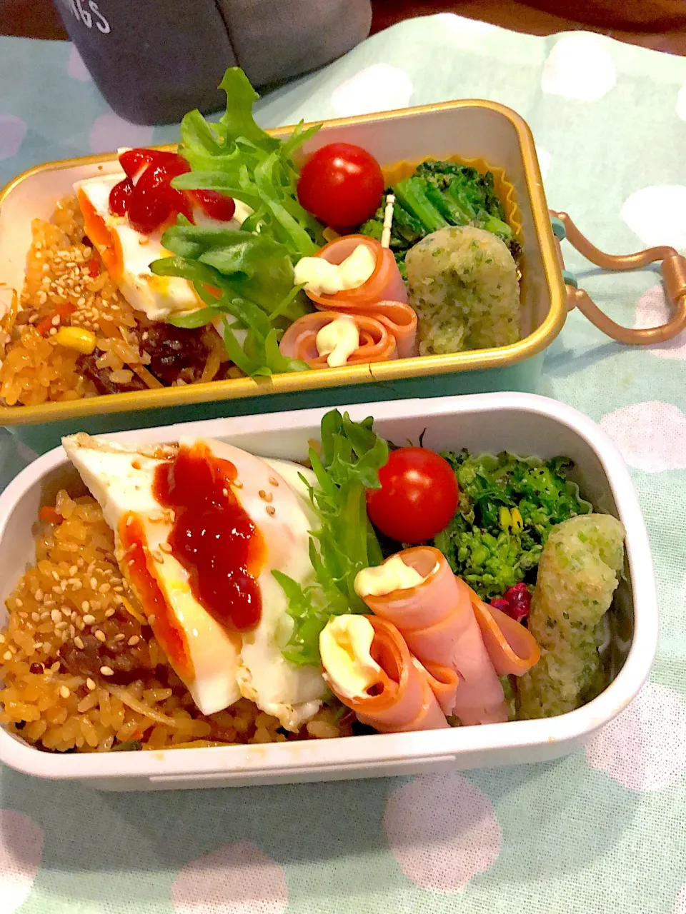 2023.2.3  ＊今日のお弁当＊ビビンバ丼＆菜の花の胡麻和え＊|rinrin*mama*さん