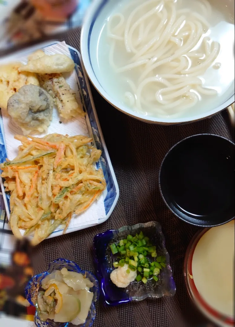 釜揚げうどんで夕ご飯🍴|ポチさん