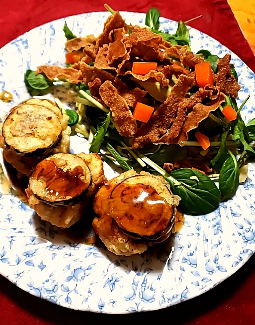 今日の晩御飯

那須のはさみ揚げ　餡掛け
パリパリサラダ|Yukiさん