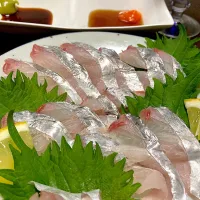 Snapdishの料理写真:太刀魚刺し|S.Namiさん