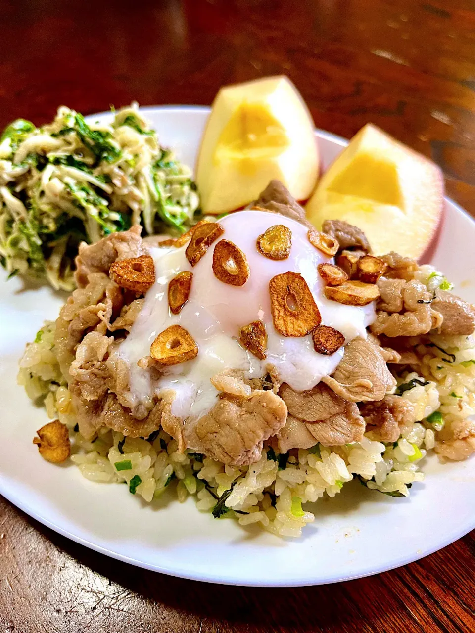 大葉と小葱の炒飯豚肉のせ|凛さん