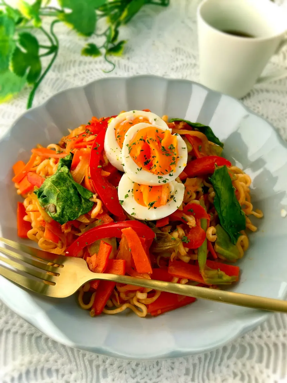 焼きそば麺でナポリタン|スイーツポテトさん