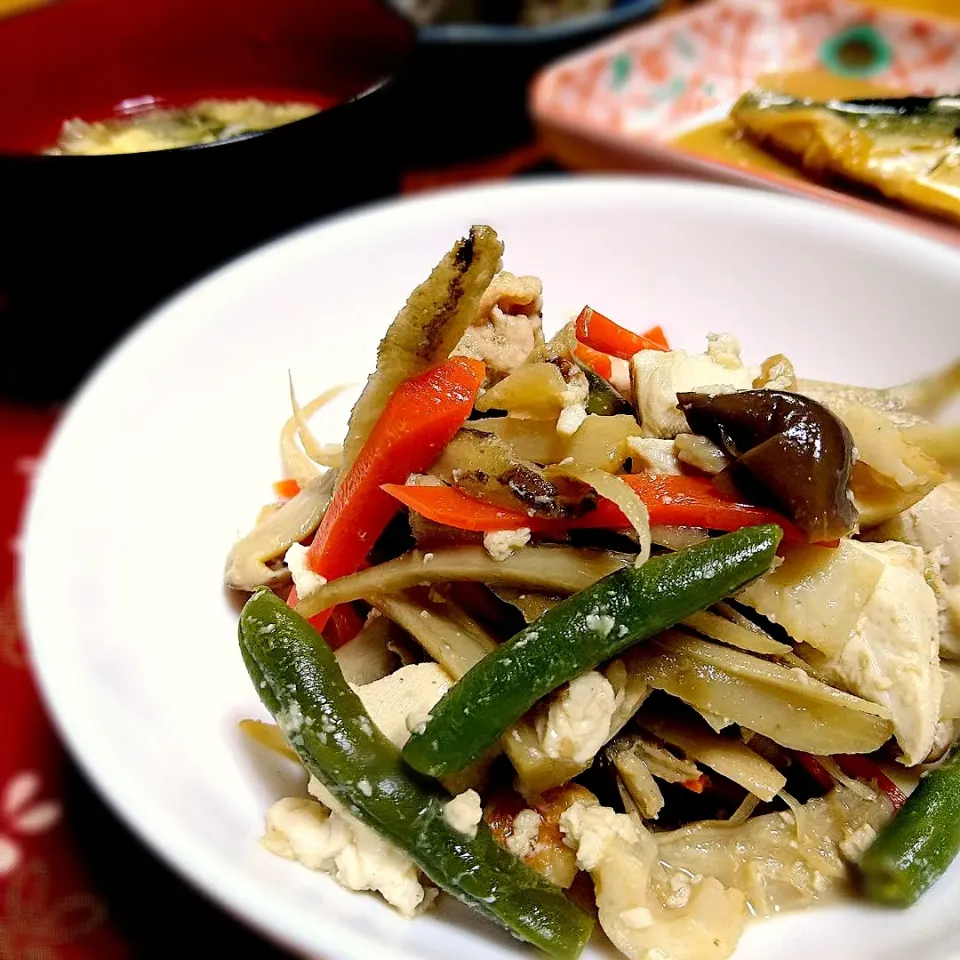 Snapdishの料理写真:アルモンデ〜わが家の炒り豆腐|とまと🍅さん