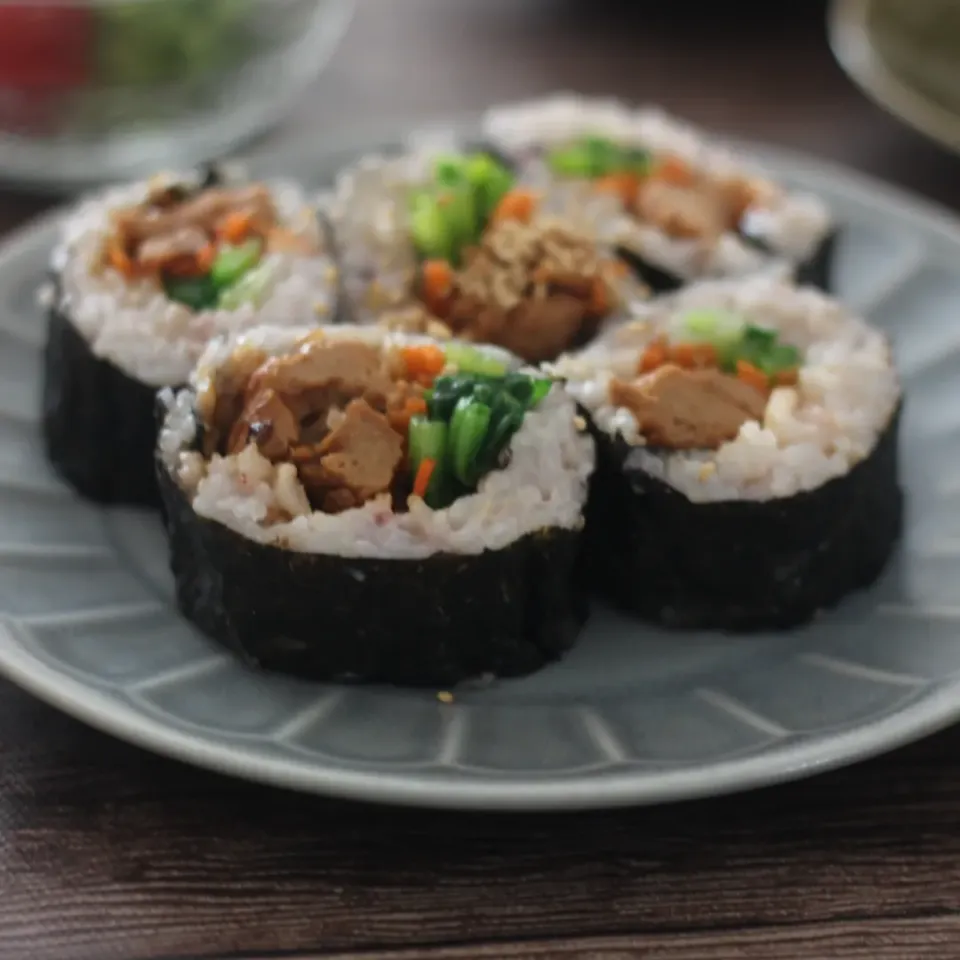 大豆ミートのキンパ|ちいさなしあわせキッチンさん