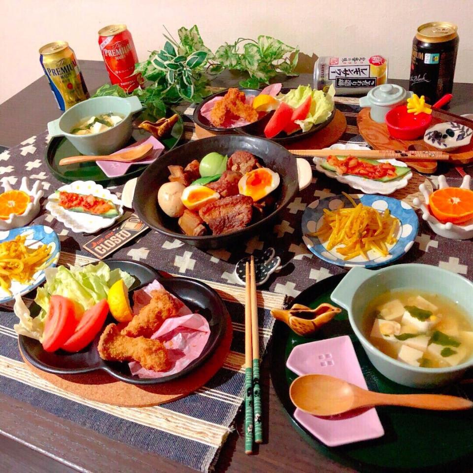 【お肉がメインの晩ごはん】
