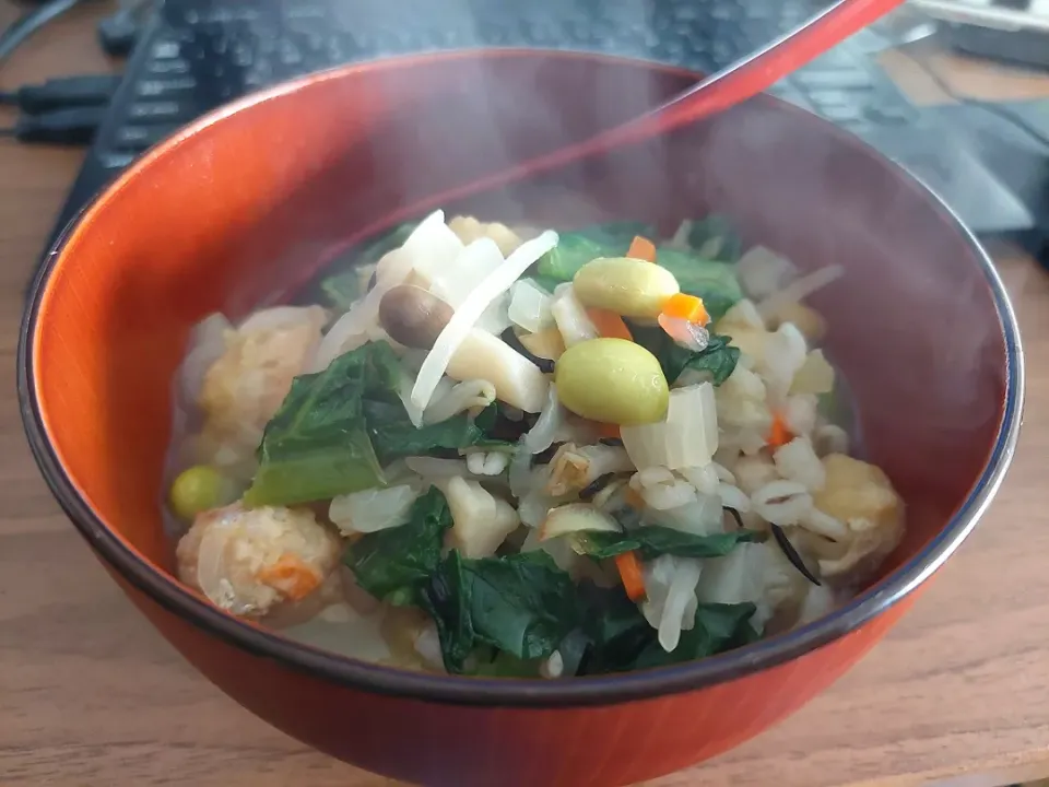 野菜たくさんスープごはん|しあるさん