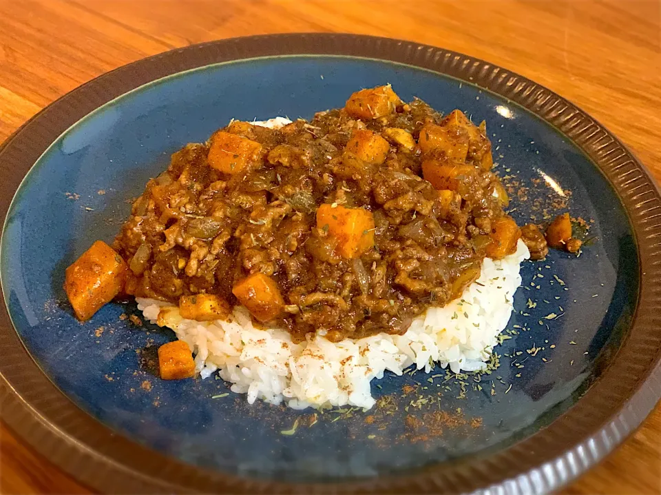 かぼちゃのキーマカレー|ふくすけ食堂さん