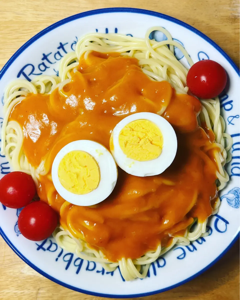 Snapdishの料理写真:深夜食堂には蟹クリームスパゲティ🦀🍝|Makokoさん